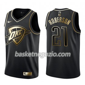 Canotte Uomo Oklahoma City Thunder Andre Roberson 21 Nike Nero Golden Edition Swingman
